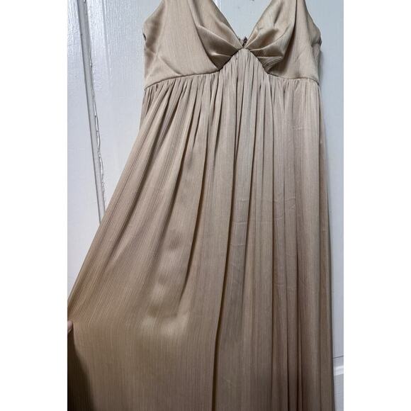 NWT Sachin Babi Champagne Full “Jessica” Maxi Gown Front Slit Size 4 - Picture 6 of 11